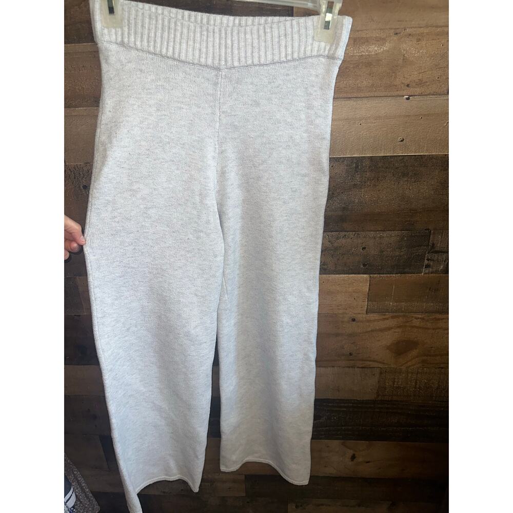 Gilly Hicks Women's Grey Knit Wide Leg Lounge Pants, size M